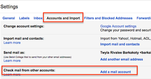 Account and Import Settings- new assigned account