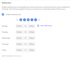 Image of Working Hours Example
