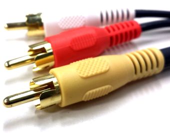 Photo of stereo RCA cable connectors